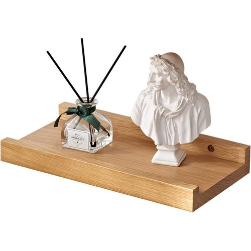 Lbgwp60-Étagère Murale, 40cm Étagère Flottante En Bois De Chêne Massif, Rustique Etagere Bois Pour Salon, Cuisine, Chambre, Salle De Bain