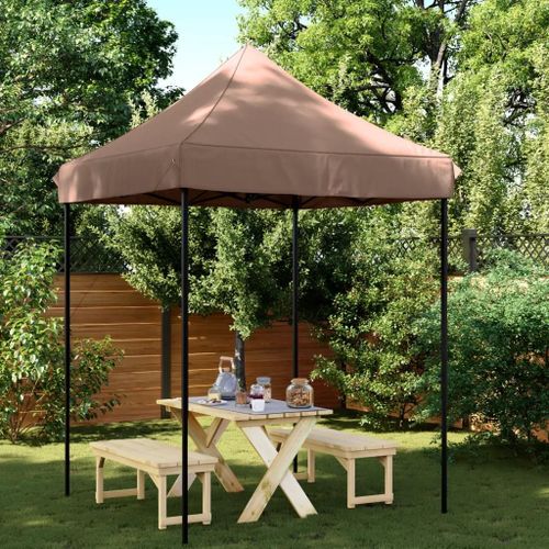 Prolenta Premium - Tente De Réception Pliable Escamotable Marron 200x200x306 Cm