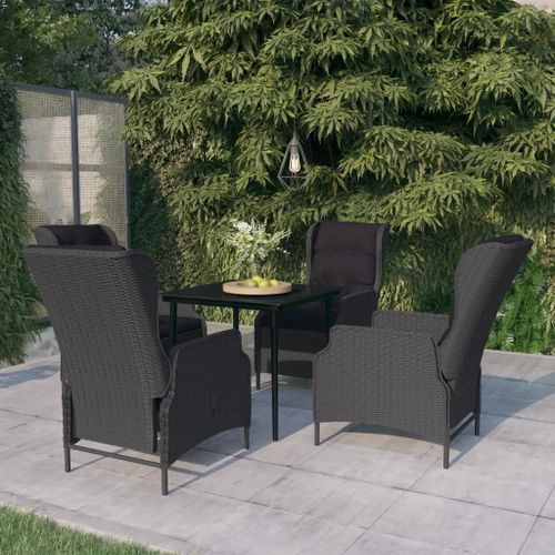 Prolenta Premium - Ensemble À Manger De Jardin 5 Pcs Gris Foncé