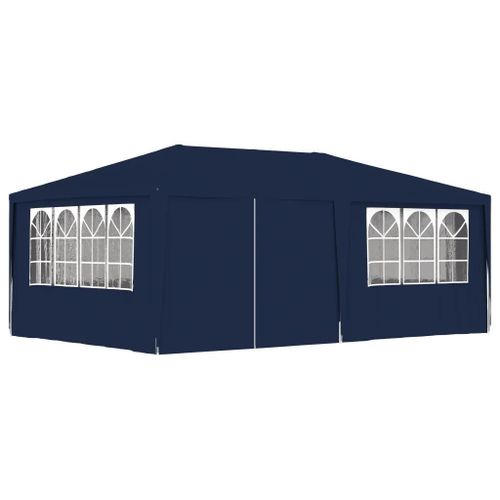 Prolenta Premium - Tente De Réception Avec Parois Latérales 4x6 M Bleu 90 G/M²