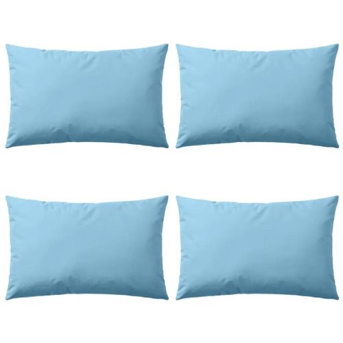 Prolenta Premium - Oreiller D'extérieur Lot De 4 60 X 40 Cm Bleu Clair