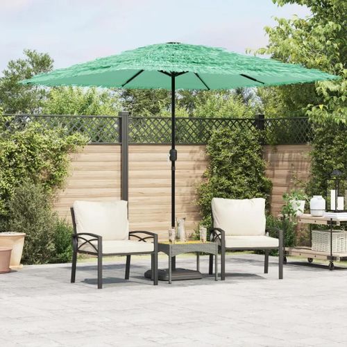 Prolenta Premium - Parasol De Jardin Avec Mât En Acier Vert 248x248x248 Cm
