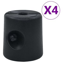 Prolenta Premium - Poids De Tonnelle 4 Pcs Pe Noir