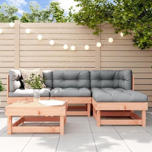 Prolenta Premium - Salon De Jardin 5 Pcs Avec Coussins Bois Massif Douglas