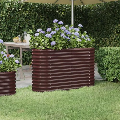 Prolenta Premium - Lit Surélevé De Jardin Acier Enduit De Poudre Marron