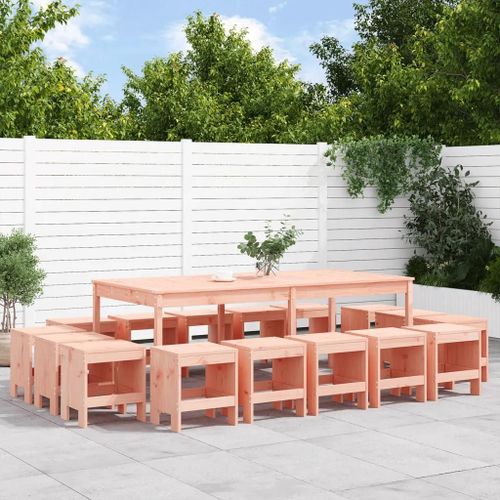 Prolenta Premium - Ensemble À Manger De Jardin 17 Pcs Bois Massif De Douglas