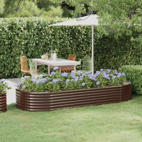 Prolenta Premium - Lit Surélevé De Jardin Acier Enduit De Poudre Marron