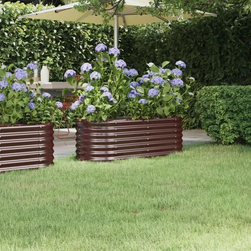 Prolenta Premium - Lit Surélevé De Jardin Acier Enduit De Poudre Marron