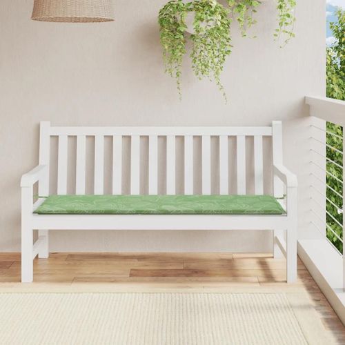 Vidaxl Coussin De Banc De Jardin Motif De Feuilles 150x50x4 Cm
