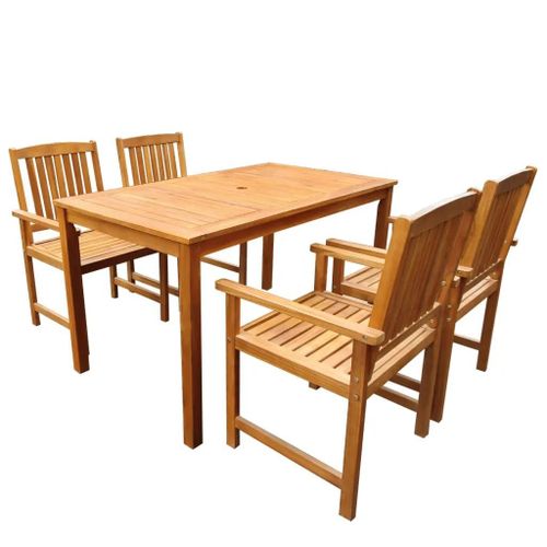 Prolenta Premium - Ensemble À Manger D'extérieur 5 Pcs Bois D'acacia Solide
