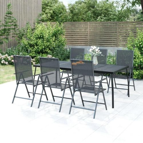 Prolenta Premium - Table De Jardin Anthracite 200x100x72 Cm Treillis D'acier