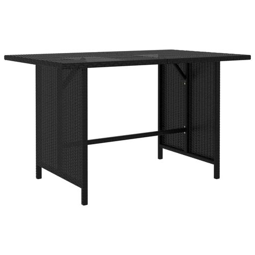 Prolenta Premium - Table À Manger De Jardin Noir 110x70x65 Cm Résine Tressée