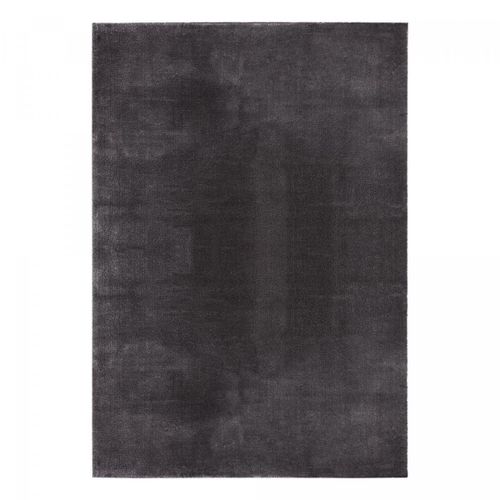 Tapis Chambre Lyn10 Lavable 120x160 Soyeux Et Doux, Tapis Anthracite Uni À L'aspect Shaggy