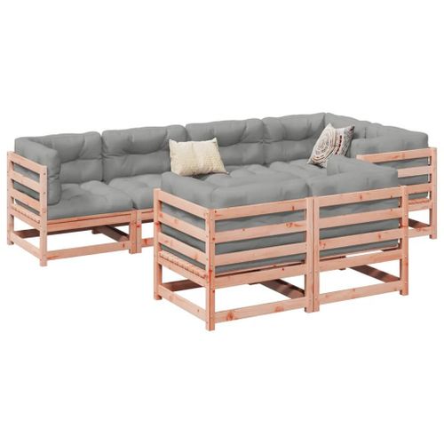 Prolenta Premium - Salon De Jardin 7 Pcs Et Coussins Bois Massif Sapin De Douglas