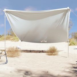 Prolenta Premium - Auvent De Plage Avec Ancres De Sable Gris 304x300 Cm