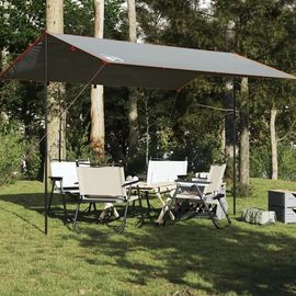 Prolenta Premium - Bâche De Camping Gris Et Orange 400x294 Cm Imperméable