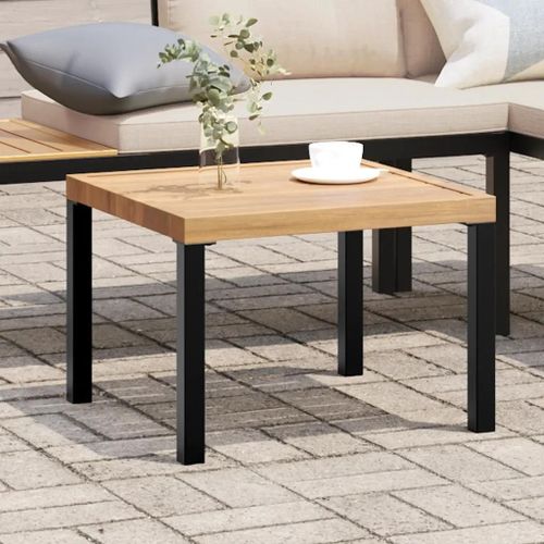 Prolenta Premium - Table Basse De Jardin Noir 55x55x39,5 Cm Acier Enduit De Poudre
