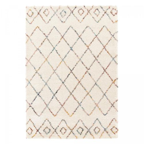 Tapis Shaggy 120x170 Rectangle Tissé Crème Motif Abstrait Amore 8