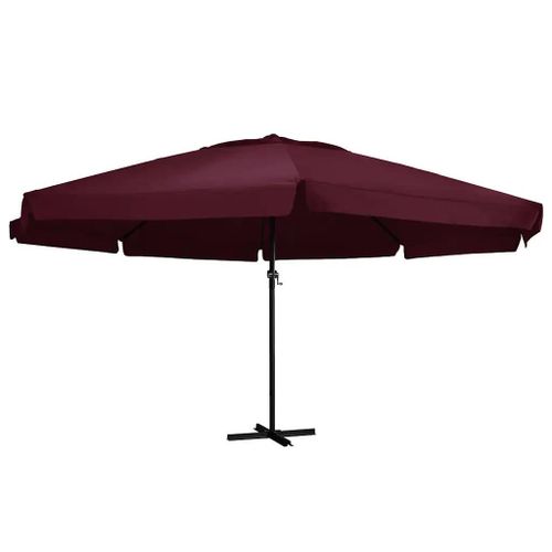 Prolenta Premium - Parasol De Jardin Et Mât En Aluminium 600 Cm Rouge Bordeaux