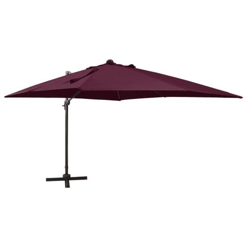 Prolenta Premium - Parasol De Jardin En Porte-À-Faux Avec Mât Et Lumières Led