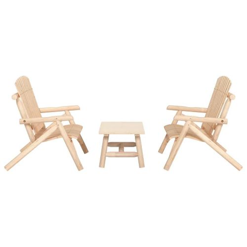 Prolenta Premium - Ensemble De Salon De Jardin 3 Pcs Bois Massif D'épicéa