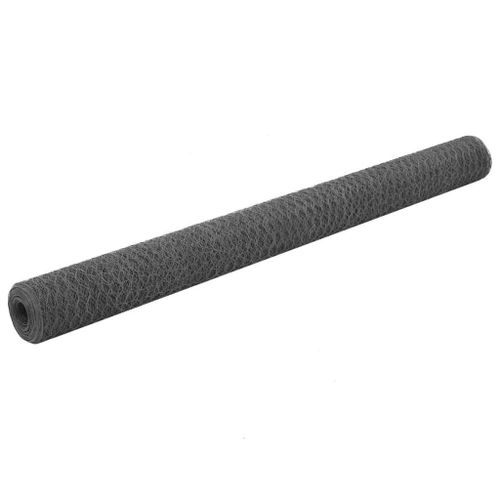 Prolenta Premium - Grillage Acier Avec Revêtement En Pvc 25x1,5 M Gris