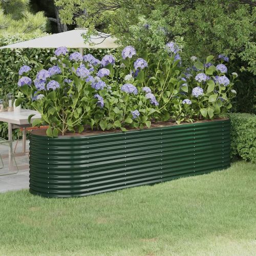 Prolenta Premium - Lit Surélevé De Jardin Acier Enduit De Poudre 296x80x68 Cm Vert