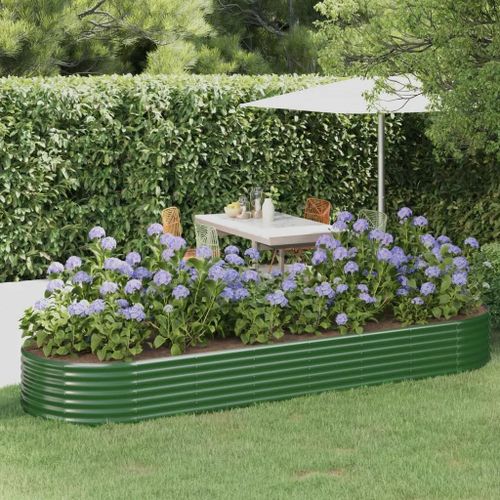 Prolenta Premium - Lit Surélevé De Jardin Acier Enduit De Poudre 322x100x36cm Vert