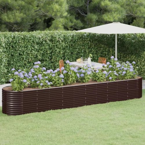 Prolenta Premium - Lit Surélevé De Jardin Acier Enduit De Poudre Marron