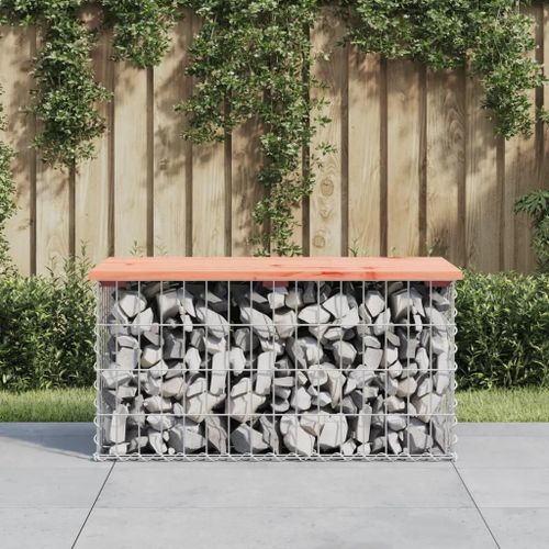 Prolenta Premium - Banc De Jardin Design Gabion 83x44x42 Cm Bois Massif De Douglas