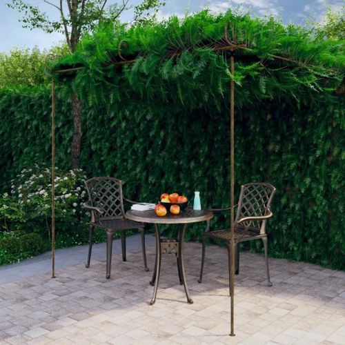 Prolenta Premium - Pergola De Jardin Marron Antique 3x3x2,5 M Fer