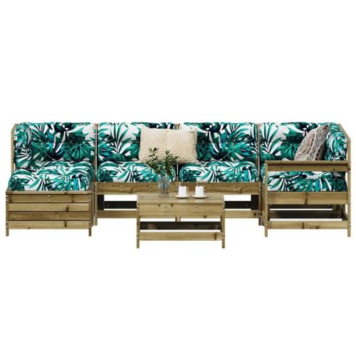 Prolenta Premium - Salon De Jardin 7 Pcs Bois De Pin Imprégné