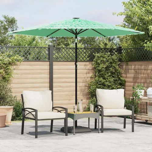 Prolenta Premium - Parasol De Jardin Avec Mât En Acier Vert 268x268x226 Cm