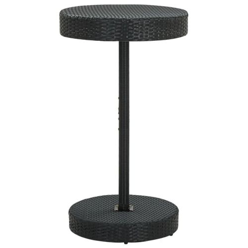 Prolenta Premium - Table De Jardin Noir 60,5x106 Cm Résine Tressée