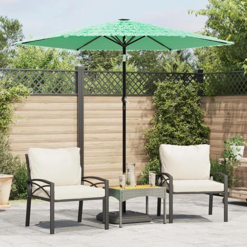 Prolenta Premium - Parasol De Jardin Avec Mât En Acier Vert 223x223x213 Cm