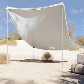 Prolenta Premium - Auvent De Plage Avec Ancres De Sable Gris 214x236 Cm