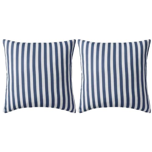 Prolenta Premium - Oreiller D'extérieur Lot De 2 Impression Rayure 45 X 45 Cm Bleu