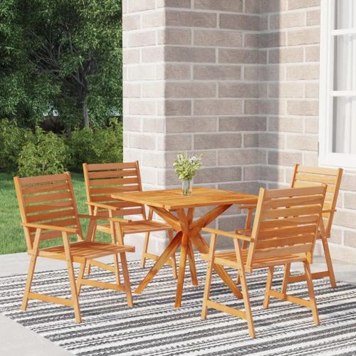 Prolenta Premium - Ensemble À Manger De Jardin 5 Pcs Bois D'acacia Massif