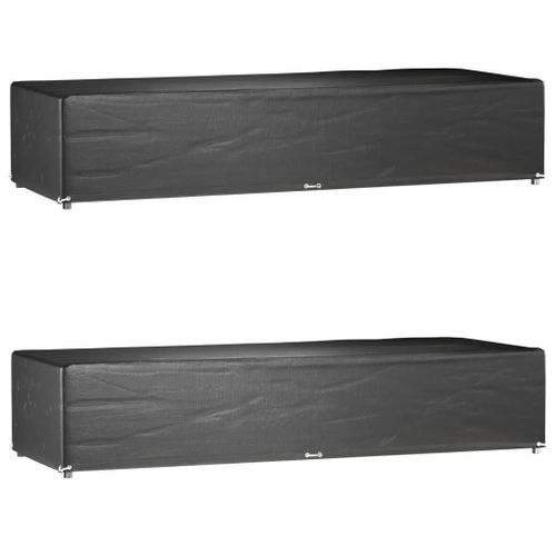 Prolenta Premium - Housses Pour Chaise Longue 2 Pcs 12 ?Illets 205x75x40 Cm Pe