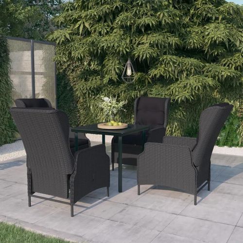 Prolenta Premium - Ensemble À Manger De Jardin 5 Pcs Gris Foncé
