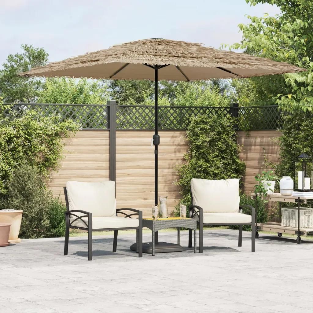 Prolenta Premium - Parasol De Jardin Avec Mât En Acier Marron 248x248x248 Cm