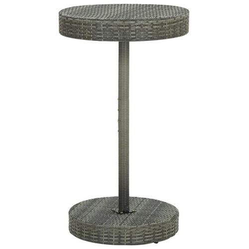 Prolenta Premium - Table De Jardin Gris 60,5x106 Cm Résine Tressée