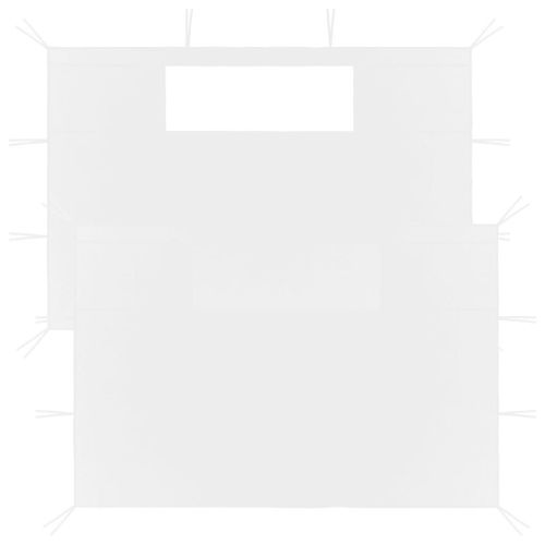 Prolenta Premium - Parois Latérales De Belvédère Avec Fenêtres 2 Pcs Blanc