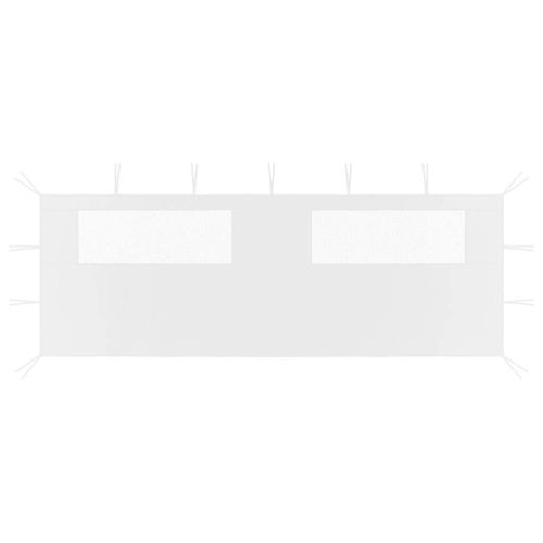 Prolenta Premium - Paroi Latérale De Belvédère Avec Fenêtres 6x2 M Blanc