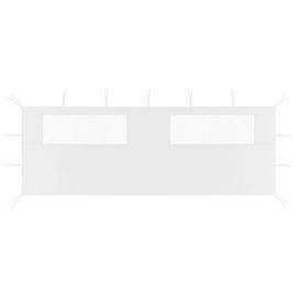 Prolenta Premium - Paroi Latérale De Belvédère Avec Fenêtres 6x2 M Blanc