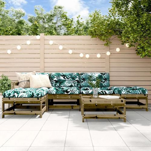 Prolenta Premium - Salon De Jardin 6 Pcs Bois De Pin Imprégné