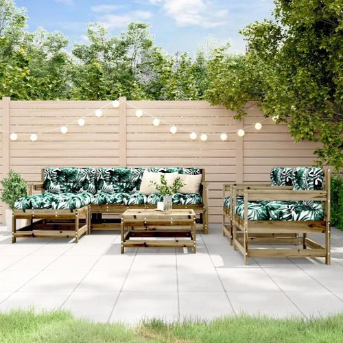 Prolenta Premium - Salon De Jardin 7 Pcs Bois De Pin Imprégné