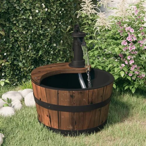 Prolenta Premium - Fontaine À Eau Avec Pompe 28x28x34,5 Cm Bois De Sapin Massif