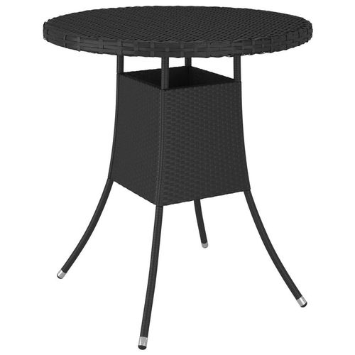 Prolenta Premium - Table De Jardin Noir 70x70x73 Cm Résine Tressée
