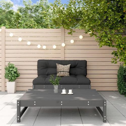 Prolenta Premium - Salon De Jardin 2 Pcs Gris Bois Massif De Pin